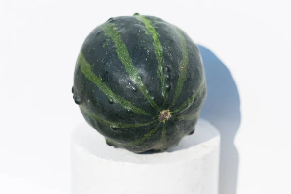 Calabaza Decorativa Mezclar Semillas Polinizadas Abiertas Ogm Sobre Fondo Blanco —  Fotos de Stock