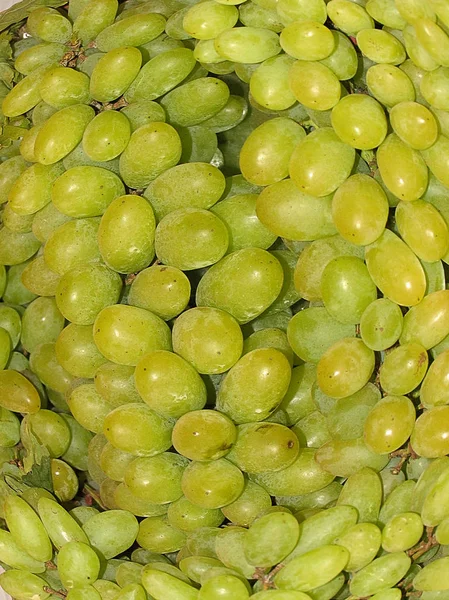 Raisin Est Une Baie Fruitée Des Vignes Ligneuses Feuilles Caduques — Photo