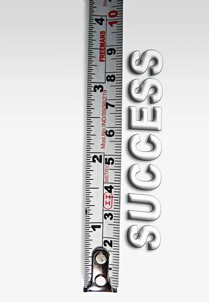 Slovo Úspěšného Měření Pásky Koncept — Stock fotografie