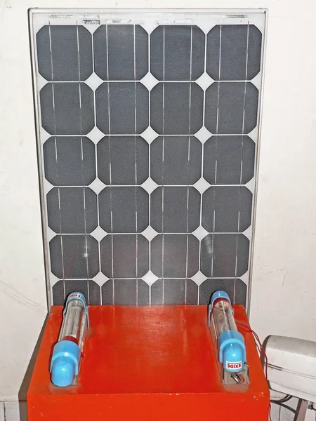 Solar Energy Equipment Display — Stock Photo, Image