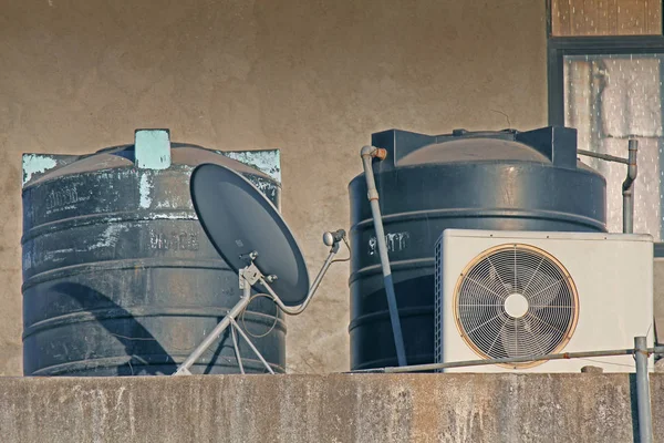 Plastic Made Water Tanks Building India — Stock Photo, Image