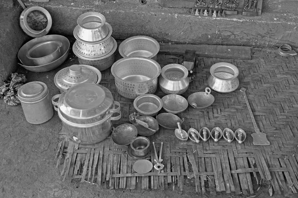 Dorfhaus Ländliche Küche Maharashtra Indien — Stockfoto