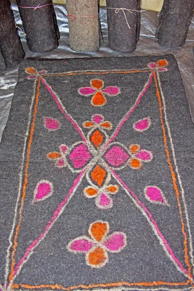 Ghongadi Desi Cobertor Feito Ovelha Mão Feito Multicolor Woolen Blanket — Fotografia de Stock