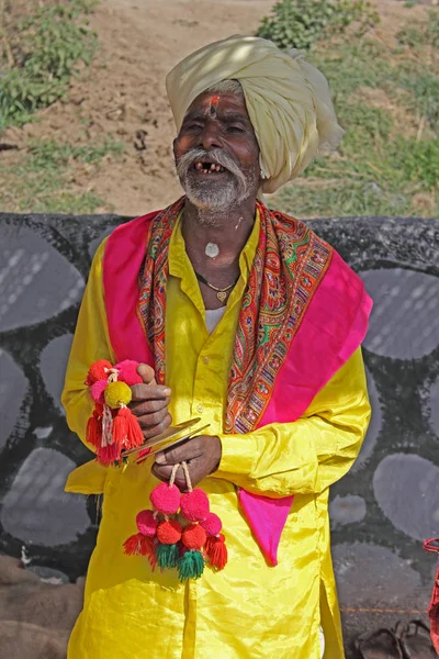 Agri Samaj Ovya Agri Song 表演者 农村地区 印度马哈拉施特拉邦 — 图库照片