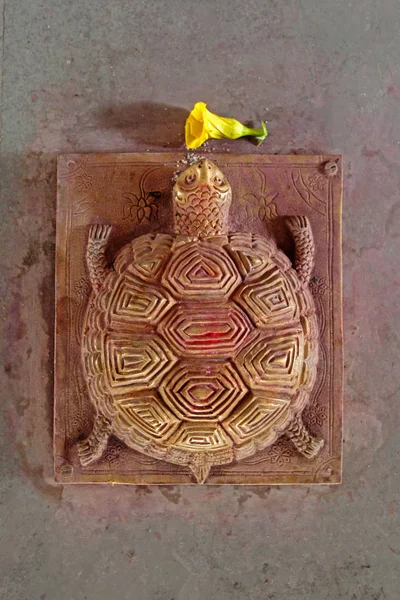 Tortuga de latón, Templo de Someshwar — Foto de Stock