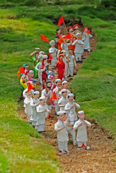 Miniatura de caminantes, Palakhi, India — Foto de Stock