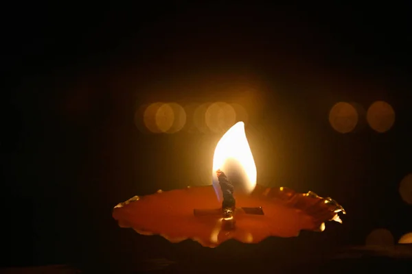 불꽃, 전통적인 Diya, Maharashtra, 인도 — 스톡 사진