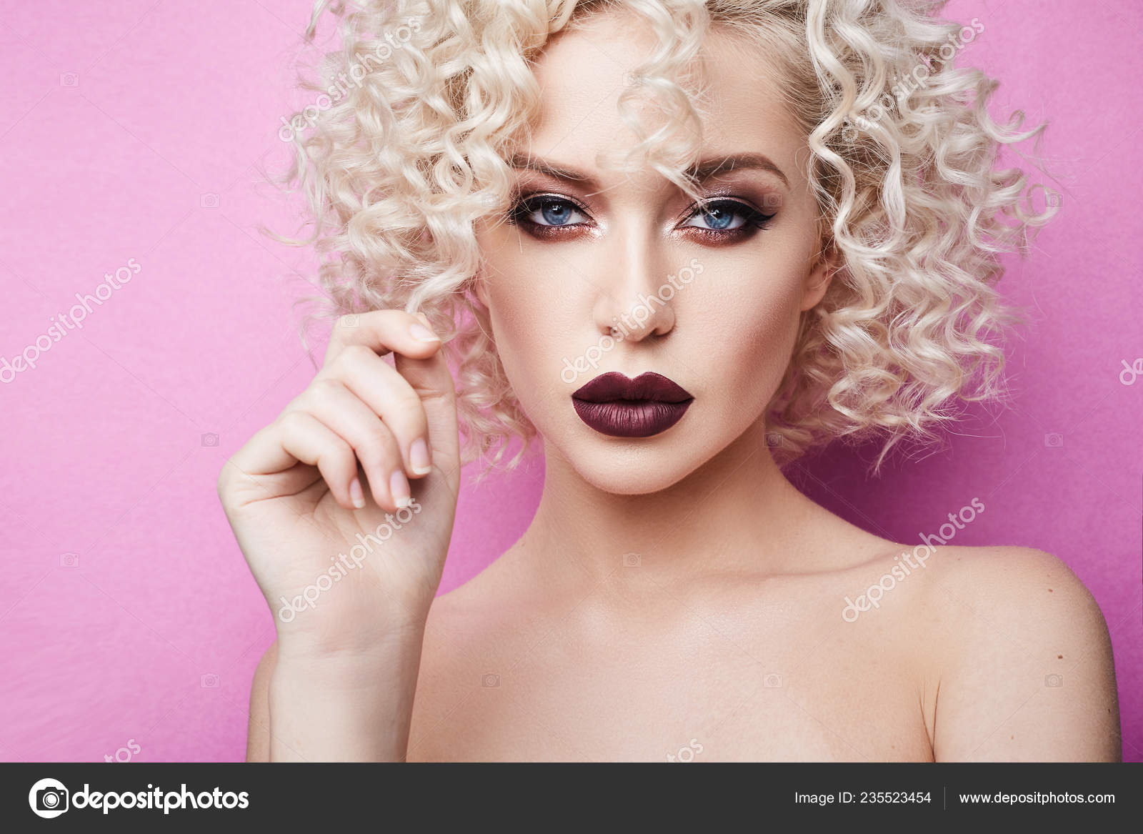 Beautiful And Fashionable Model Girl With Amazing Blue Eyes With