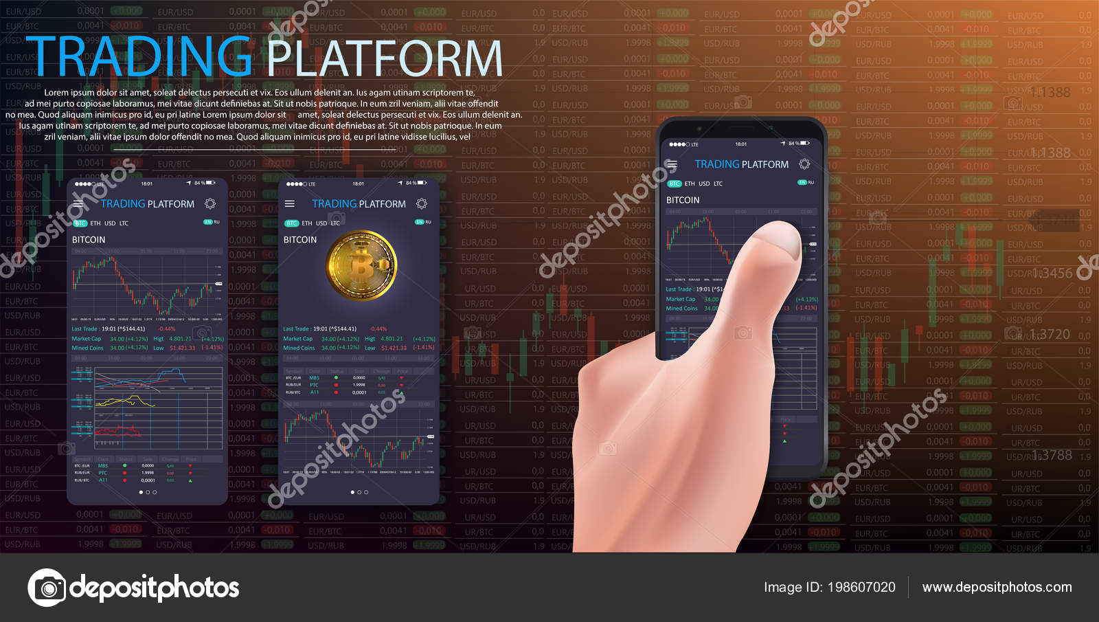 Bitcoin Zu Kaufen Onlinezahlung Krypto Konzept Mann Hand Holding - 