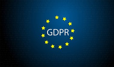 Gdpr - genel veri koruma Yönetmeliği. Vektör çizim