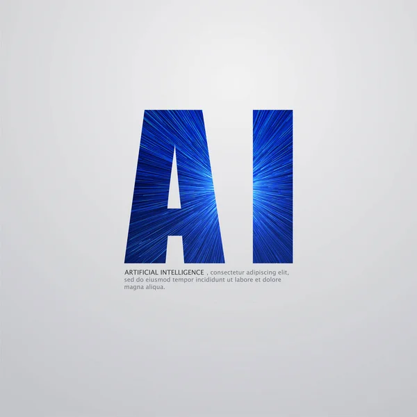 AI Letter (Artificial Intelligence) Easy to use for adding text and captions to your photos. — Stock Vector