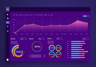 Infographic pano şablonu düz 