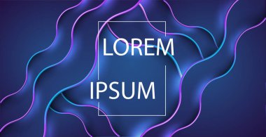 Eğri çizgiler koyu mavi renklerde arka plan. Kağıt kesiği