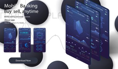 Piyasa ticaret. İkili seçeneği. Ticaret platformu, hesap. Para yapma, iş. Piyasa analizi. Yatırım. Telefonu, Modern için Kullanıcı arabiriminin ekran 3d ticaret app