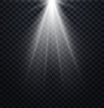 Vektör bir projektör. Işık efekti. Vektör çizim. eps10