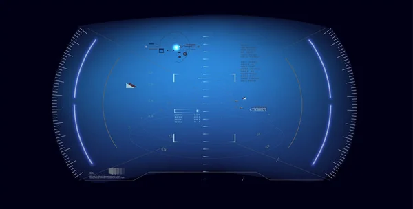 未来ベクトル Hud インターフェイス画面設計。特撮未来輝く Hud 表示をします。Vitrual 現実技術画面 — ストックベクタ