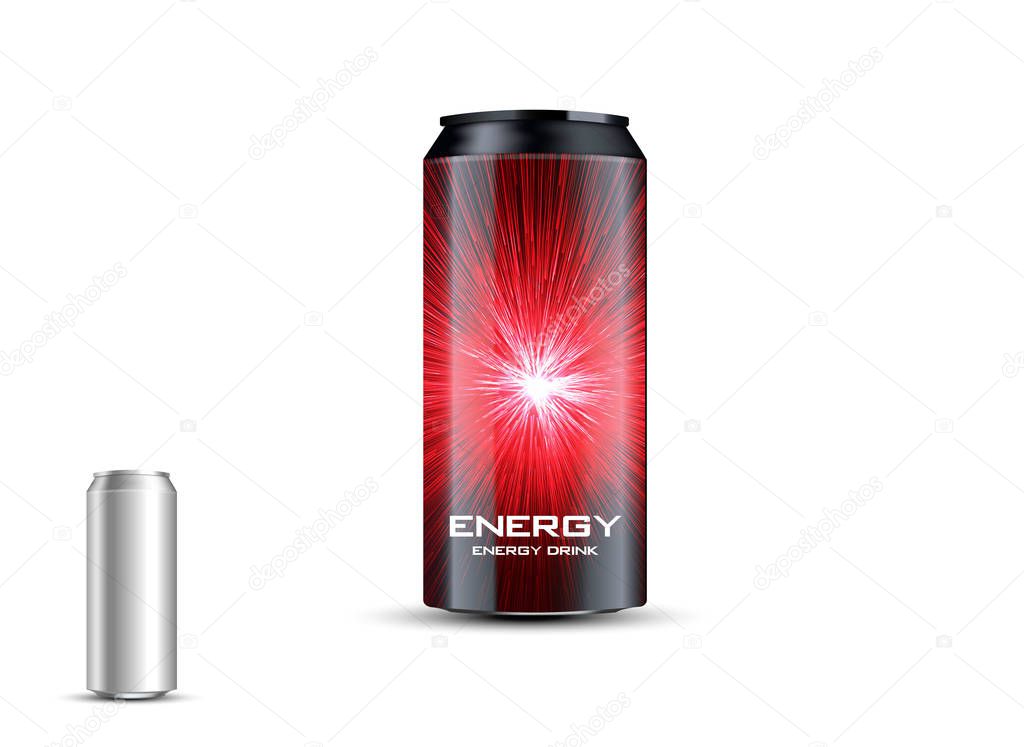 Energy drink on sparkly and shiny