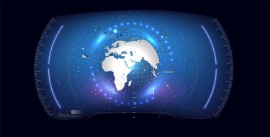 Fütüristik Vr Head-up ekran tasarımı. Geleceğin teknolojisi  