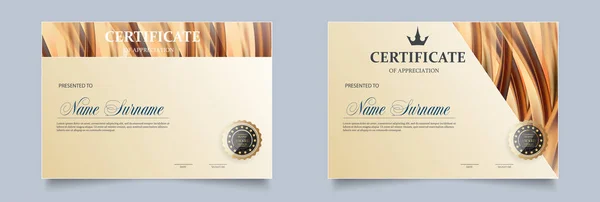 Plantilla de certificado en vector — Archivo Imágenes Vectoriales
