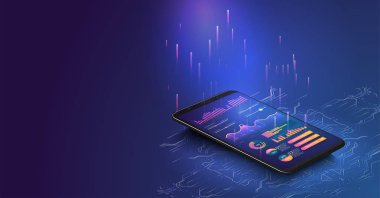 Uygulama iş grafik ile Smartphone