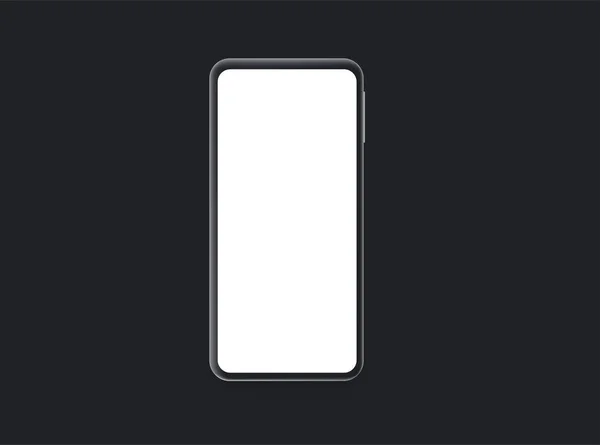 Rgbblack smartphone-val üres fekete képernyő. — Stock Vector