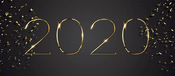 新年快乐2020寒假卡设计 — 图库矢量图片