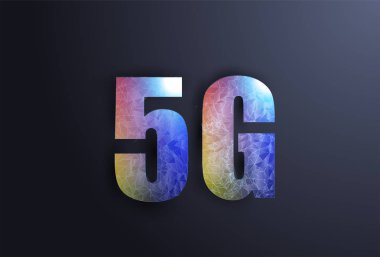 Poster 5g İnternet Bağlantısı. 5G sinyal iletim teknolojisinin yaratıcı vektör illüstrasyonu, yeni kablosuz internet bağlantı arkaplanı