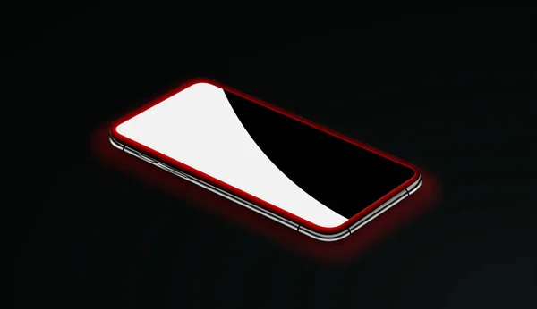 Écran Noir Smartphone Maquette Téléphone Modèle Pour Infographie Interface Conception — Image vectorielle