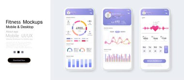 istatistikler ile mobil infografik vektör şablonu