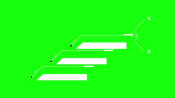 Futuristiskt gränssnitt hud design. Digital datavisualisering. Digital modern kommunikation. Utmärkelser titlar. Kallelse bar etiketter, information call box barer och modern digital informationslådor.HUD ram — Stockvideo