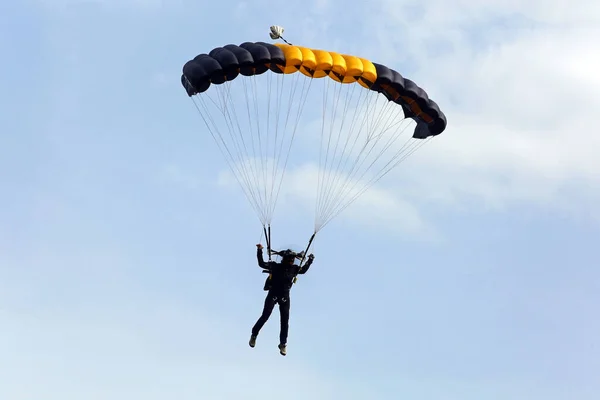 Parachutist, parachute flight, jump