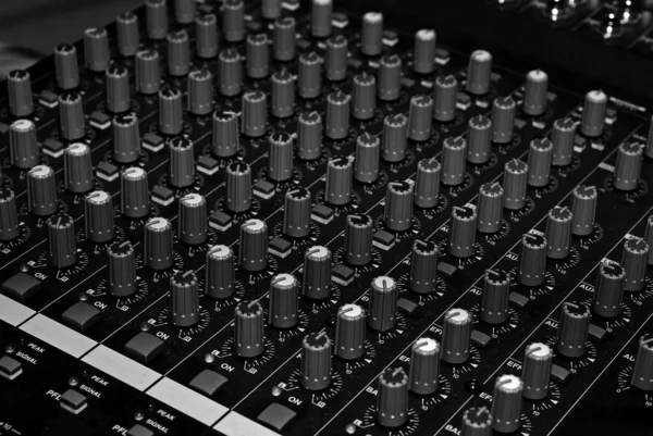 Mixer Voor Muziek Close — Stockfoto