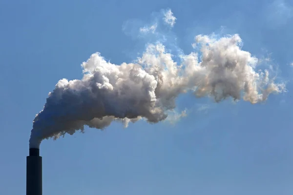 Smoking Industrial Chimney Industrial Smoke — Stock Photo, Image