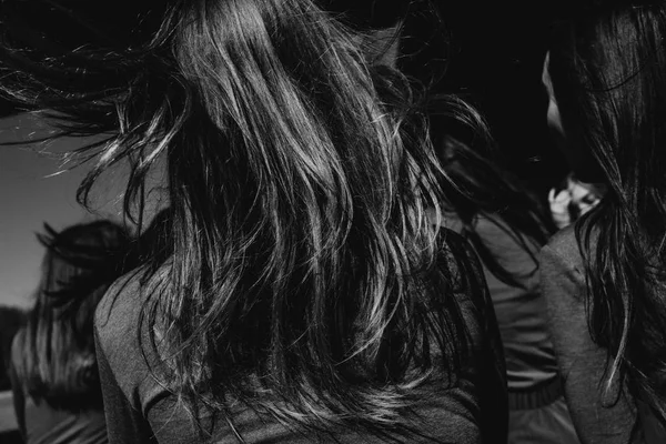 Cabelo Menina Ativa Está Gaguejando Sala Aula Escola — Fotografia de Stock