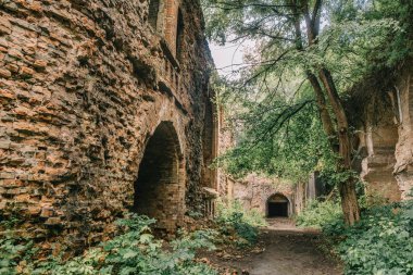 Eski fort tuğla müstahkem kale savaşları ve doğa tarafından yok bina