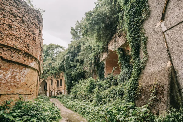 Eski fort tuğla müstahkem kale savaşları ve doğa tarafından yok bina
