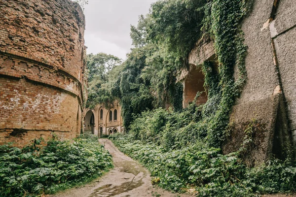 Eski fort tuğla müstahkem kale savaşları ve doğa tarafından yok bina