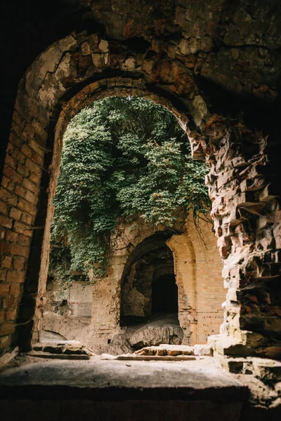 Eski fort tuğla müstahkem kale savaşları ve doğa tarafından yok bina