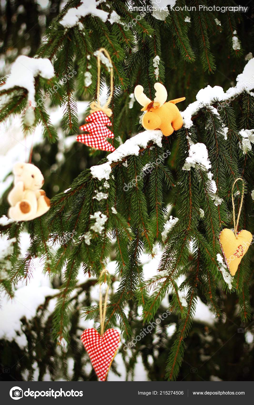 Christmas Holiday Decorations Handmade Christmas Tree Winter Snow