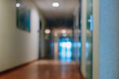 bulanık office koridor ve kapılar ve odak olmadan bölme
