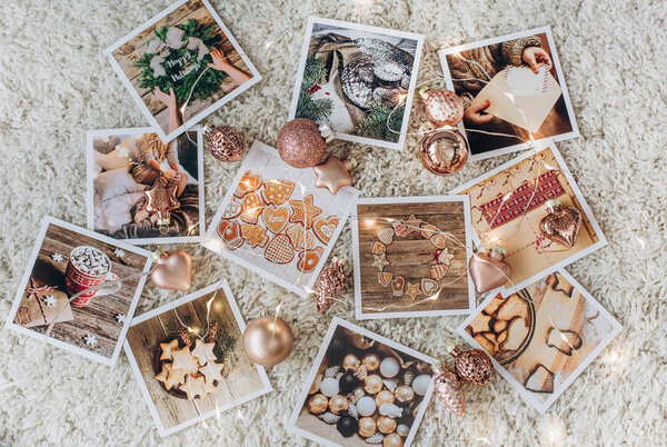 greeting cards for christmas new year on white background texture