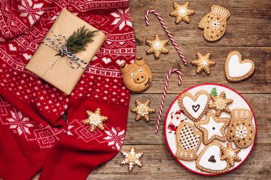 Noel Katolik dini sembol kış kutlama Noel Baba aile tebrik kartı zarf boş yazıt doku arka plan belirleme