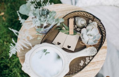 ayna okaliptüs çiçek sezon yaz dışında masada dekor Bayan aksesuarlar cep