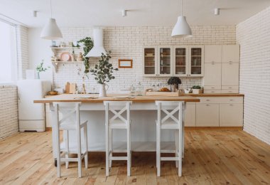 mutfak iç loft tarzı modern mimari