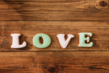 renkli harfler aşk karikatürler çizilmiş kurabiye kartpostallar