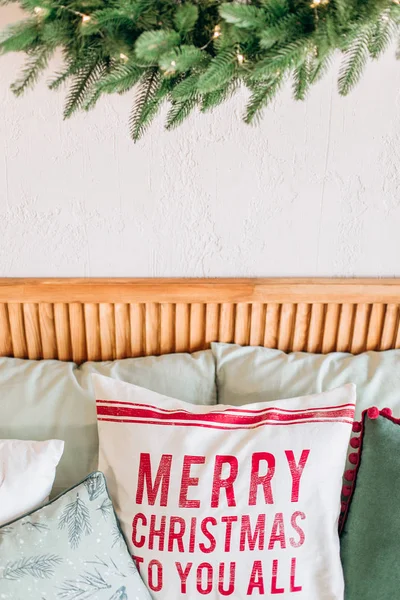 Karácsonyi ünnepeket Ajándékdobozok rusztikus szoba dekoráció — Stock Fotó