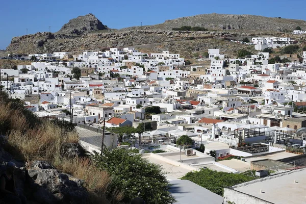 Architektur Griechisches Bauen Der Stadt Straße Reisen Urlaub Gebäude Und — Stockfoto