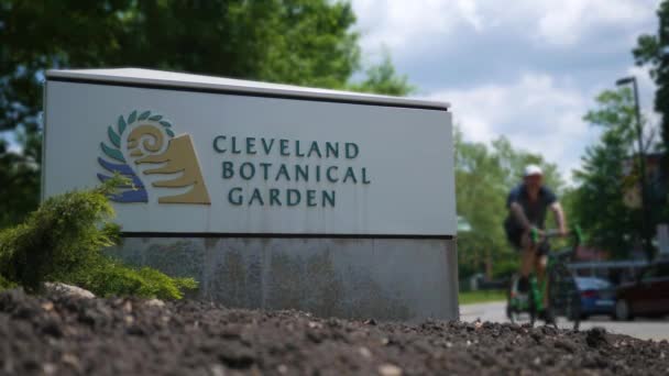 Cleveland Cca Května 2018 Cleveland Botanical Garden Znamení Clevelandu Státě — Stock video