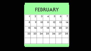 2D animasyon takvim - Mart grafiği