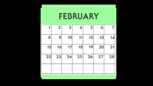 Animated Calendar May Graphic — Stock Video
